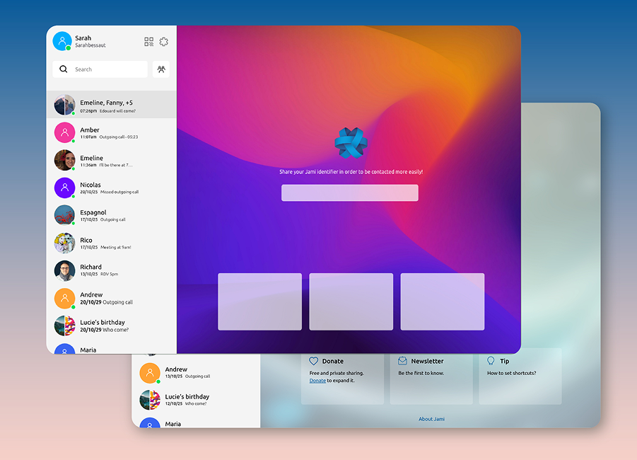 Jami secure communication features